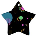 Colartive, Aesthetic, Amoled, Black, Colorful, Desenho Star Ornament (Two Sides)