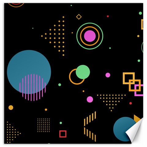 Colartive, Aesthetic, Amoled, Black, Colorful, Desenho Canvas 12  x 12  from ArtsNow.com 11.4 x11.56  Canvas - 1