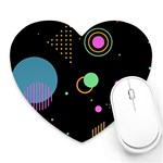 Colartive, Aesthetic, Amoled, Black, Colorful, Desenho Heart Mousepad