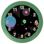 Colartive, Aesthetic, Amoled, Black, Colorful, Desenho Color Wall Clock