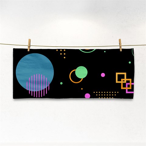 Colartive, Aesthetic, Amoled, Black, Colorful, Desenho Hand Towel from ArtsNow.com Front