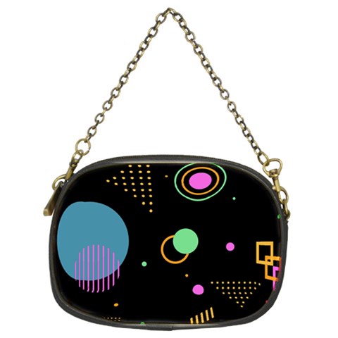 Colartive, Aesthetic, Amoled, Black, Colorful, Desenho Chain Purse (Two Sides) from ArtsNow.com Front