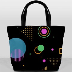 Colartive, Aesthetic, Amoled, Black, Colorful, Desenho Bucket Bag from ArtsNow.com Back