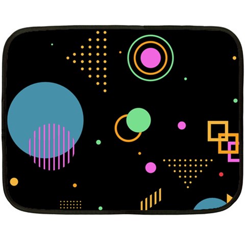 Colartive, Aesthetic, Amoled, Black, Colorful, Desenho Two Sides Fleece Blanket (Mini) from ArtsNow.com 35 x27  Blanket Front