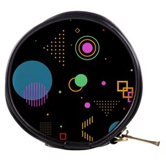 Colartive, Aesthetic, Amoled, Black, Colorful, Desenho Mini Makeup Bag from ArtsNow.com Front