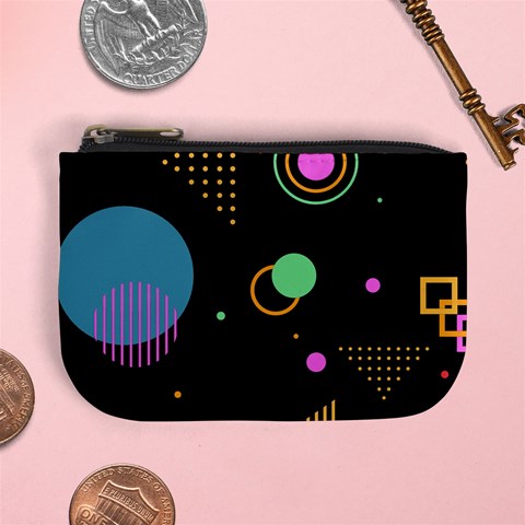 Colartive, Aesthetic, Amoled, Black, Colorful, Desenho Mini Coin Purse from ArtsNow.com Front