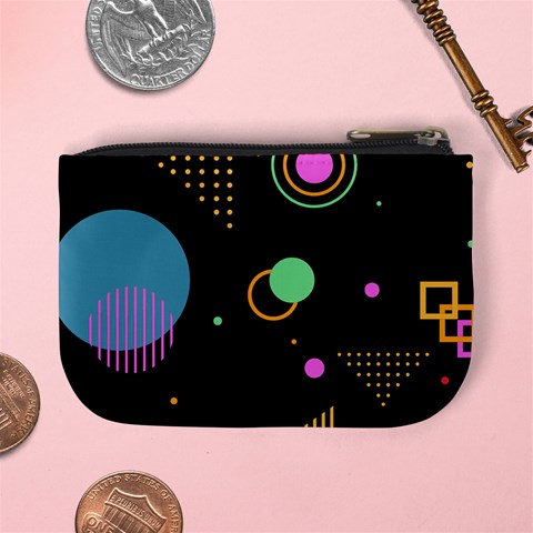 Colartive, Aesthetic, Amoled, Black, Colorful, Desenho Mini Coin Purse from ArtsNow.com Back