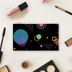 Colartive, Aesthetic, Amoled, Black, Colorful, Desenho Cosmetic Bag (Small) from ArtsNow.com Front