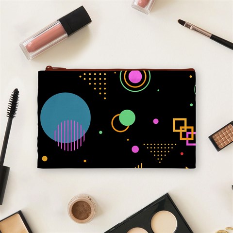 Colartive, Aesthetic, Amoled, Black, Colorful, Desenho Cosmetic Bag (Medium) from ArtsNow.com Front