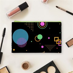 Colartive, Aesthetic, Amoled, Black, Colorful, Desenho Cosmetic Bag (Medium) from ArtsNow.com Front