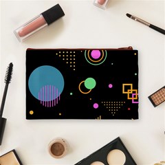 Colartive, Aesthetic, Amoled, Black, Colorful, Desenho Cosmetic Bag (Medium) from ArtsNow.com Back