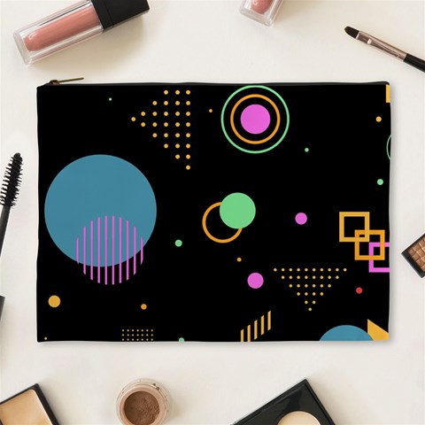 Colartive, Aesthetic, Amoled, Black, Colorful, Desenho Cosmetic Bag (XL) from ArtsNow.com Front