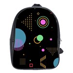 Colartive, Aesthetic, Amoled, Black, Colorful, Desenho School Bag (Large)