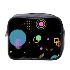 Colartive, Aesthetic, Amoled, Black, Colorful, Desenho Mini Toiletries Bag (Two Sides) from ArtsNow.com Front