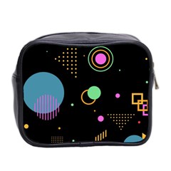 Colartive, Aesthetic, Amoled, Black, Colorful, Desenho Mini Toiletries Bag (Two Sides) from ArtsNow.com Back