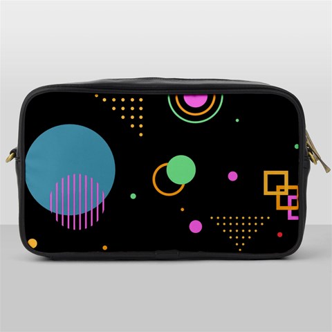 Colartive, Aesthetic, Amoled, Black, Colorful, Desenho Toiletries Bag (One Side) from ArtsNow.com Front