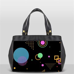 Colartive, Aesthetic, Amoled, Black, Colorful, Desenho Oversize Office Handbag (2 Sides) from ArtsNow.com Front