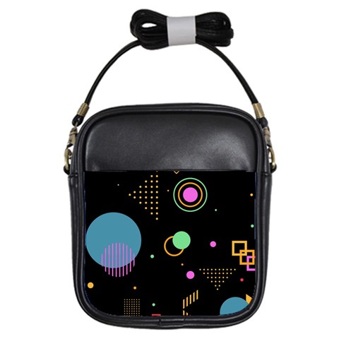 Colartive, Aesthetic, Amoled, Black, Colorful, Desenho Girls Sling Bag from ArtsNow.com Front