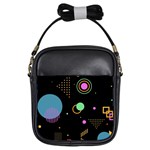 Colartive, Aesthetic, Amoled, Black, Colorful, Desenho Girls Sling Bag