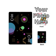 Colartive, Aesthetic, Amoled, Black, Colorful, Desenho Playing Cards 54 Designs (Mini) from ArtsNow.com Front - Spade2