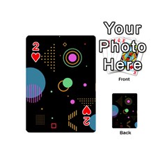 Colartive, Aesthetic, Amoled, Black, Colorful, Desenho Playing Cards 54 Designs (Mini) from ArtsNow.com Front - Heart2