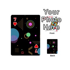 Colartive, Aesthetic, Amoled, Black, Colorful, Desenho Playing Cards 54 Designs (Mini) from ArtsNow.com Front - Heart7