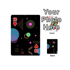 Colartive, Aesthetic, Amoled, Black, Colorful, Desenho Playing Cards 54 Designs (Mini) from ArtsNow.com Front - Heart10