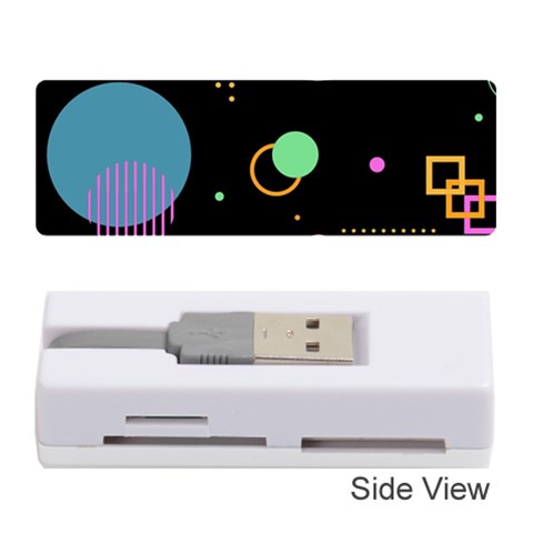 Colartive, Aesthetic, Amoled, Black, Colorful, Desenho Memory Card Reader (Stick) from ArtsNow.com Front