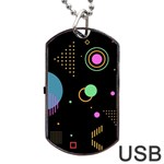 Colartive, Aesthetic, Amoled, Black, Colorful, Desenho Dog Tag USB Flash (One Side)