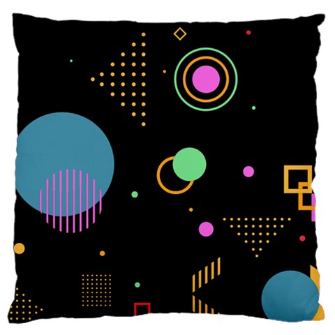 Colartive, Aesthetic, Amoled, Black, Colorful, Desenho Large Cushion Case (One Side) from ArtsNow.com Front