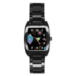 Colartive, Aesthetic, Amoled, Black, Colorful, Desenho Stainless Steel Barrel Watch