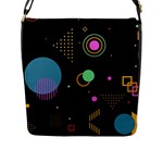 Colartive, Aesthetic, Amoled, Black, Colorful, Desenho Flap Closure Messenger Bag (L)