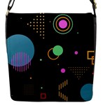 Colartive, Aesthetic, Amoled, Black, Colorful, Desenho Flap Closure Messenger Bag (S)