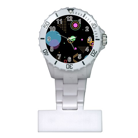 Colartive, Aesthetic, Amoled, Black, Colorful, Desenho Plastic Nurses Watch from ArtsNow.com Front