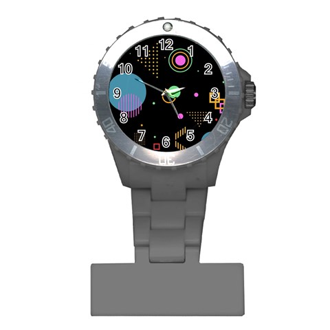 Colartive, Aesthetic, Amoled, Black, Colorful, Desenho Plastic Nurses Watch from ArtsNow.com Front