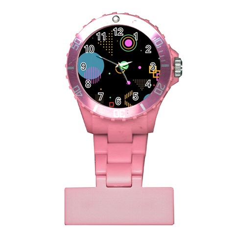 Colartive, Aesthetic, Amoled, Black, Colorful, Desenho Plastic Nurses Watch from ArtsNow.com Front