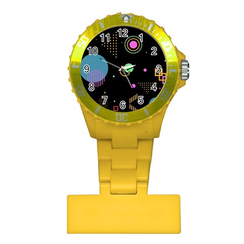 Colartive, Aesthetic, Amoled, Black, Colorful, Desenho Plastic Nurses Watch from ArtsNow.com Front