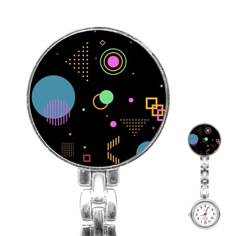 Colartive, Aesthetic, Amoled, Black, Colorful, Desenho Stainless Steel Nurses Watch from ArtsNow.com Front