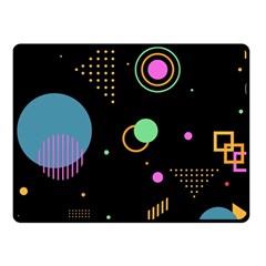 Colartive, Aesthetic, Amoled, Black, Colorful, Desenho Two Sides Fleece Blanket (Small) from ArtsNow.com 45 x34  Blanket Front