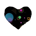 Colartive, Aesthetic, Amoled, Black, Colorful, Desenho Standard 16  Premium Flano Heart Shape Cushions