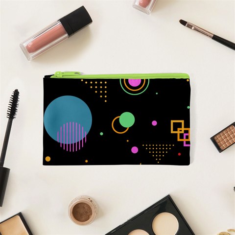 Colartive, Aesthetic, Amoled, Black, Colorful, Desenho Cosmetic Bag (XS) from ArtsNow.com Front