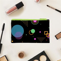 Colartive, Aesthetic, Amoled, Black, Colorful, Desenho Cosmetic Bag (XS) from ArtsNow.com Back