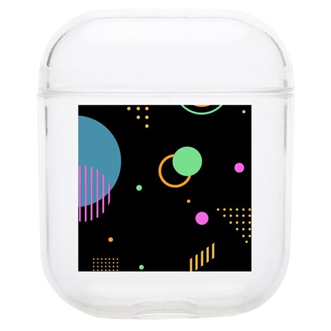 Colartive, Aesthetic, Amoled, Black, Colorful, Desenho Soft TPU AirPods 1/2 Case from ArtsNow.com Front