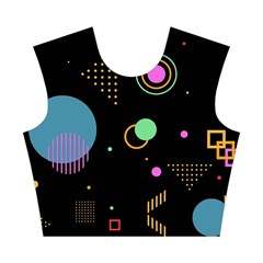 Colartive, Aesthetic, Amoled, Black, Colorful, Desenho Cotton Crop Top from ArtsNow.com Front