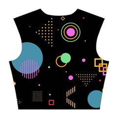 Colartive, Aesthetic, Amoled, Black, Colorful, Desenho Cotton Crop Top from ArtsNow.com Back