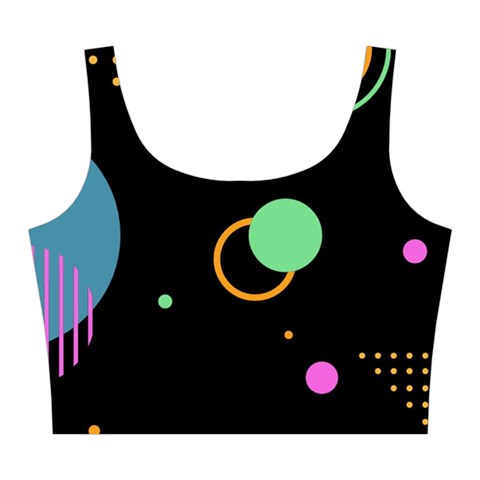 Colartive, Aesthetic, Amoled, Black, Colorful, Desenho Midi Sleeveless Dress from ArtsNow.com Top Front