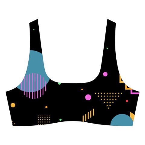 Colartive, Aesthetic, Amoled, Black, Colorful, Desenho Cross Back Hipster Bikini Set from ArtsNow.com Front