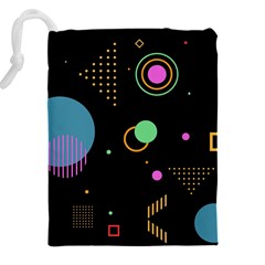 Colartive, Aesthetic, Amoled, Black, Colorful, Desenho Drawstring Pouch (4XL) from ArtsNow.com Back