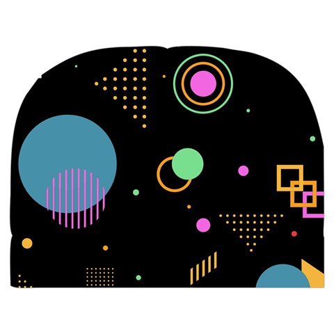 Colartive, Aesthetic, Amoled, Black, Colorful, Desenho Make Up Case (Medium) from ArtsNow.com Back