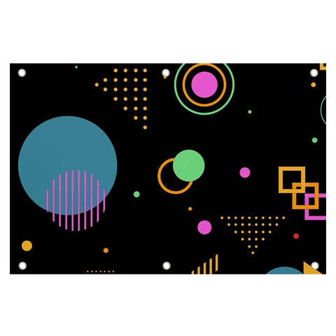 Colartive, Aesthetic, Amoled, Black, Colorful, Desenho Banner and Sign 6  x 4  from ArtsNow.com Front